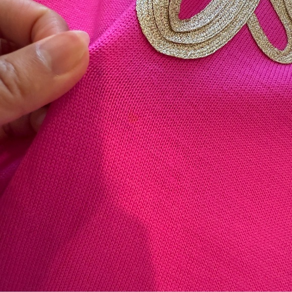 Lilly Pulitzer Pink Midi Dress with Gold Accents - Picture 5 of 6